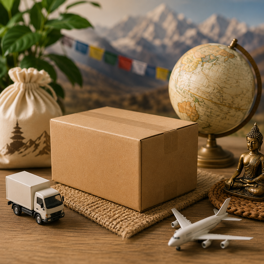 Paket, das für den Versand vorbereitet wird